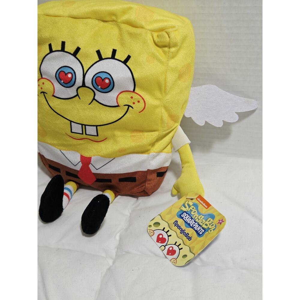 Nickelodeon SpongeBob SquarePants CUPID Angel Valentines 10” Plush Retired - Picture 2 of 10